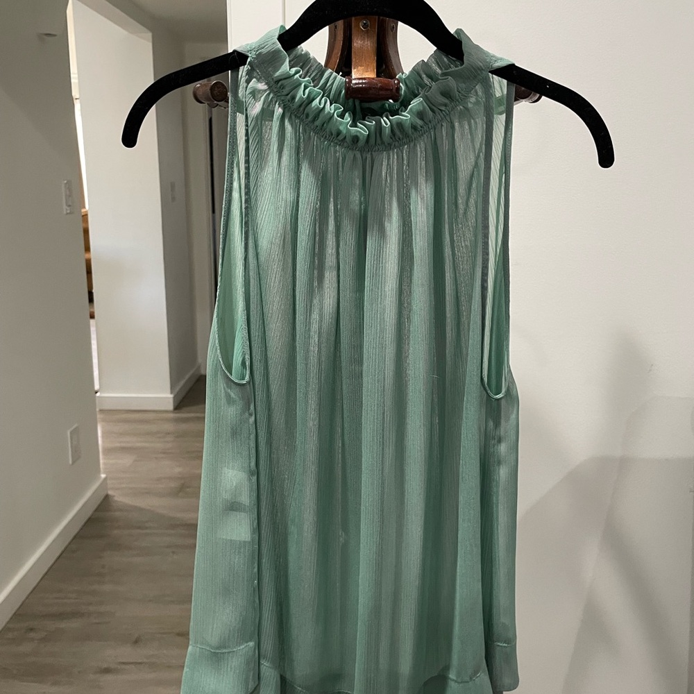 RACHEL Rachel Roy Green Ruched Blouse